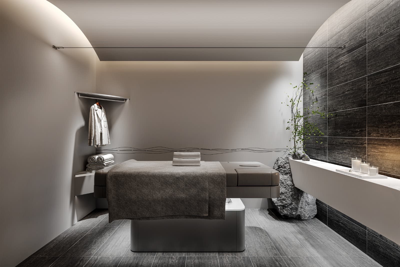 صممت شقة فاخرة في دبامك هايت مع التركيز على التفاصيل المعمارية والفخامة